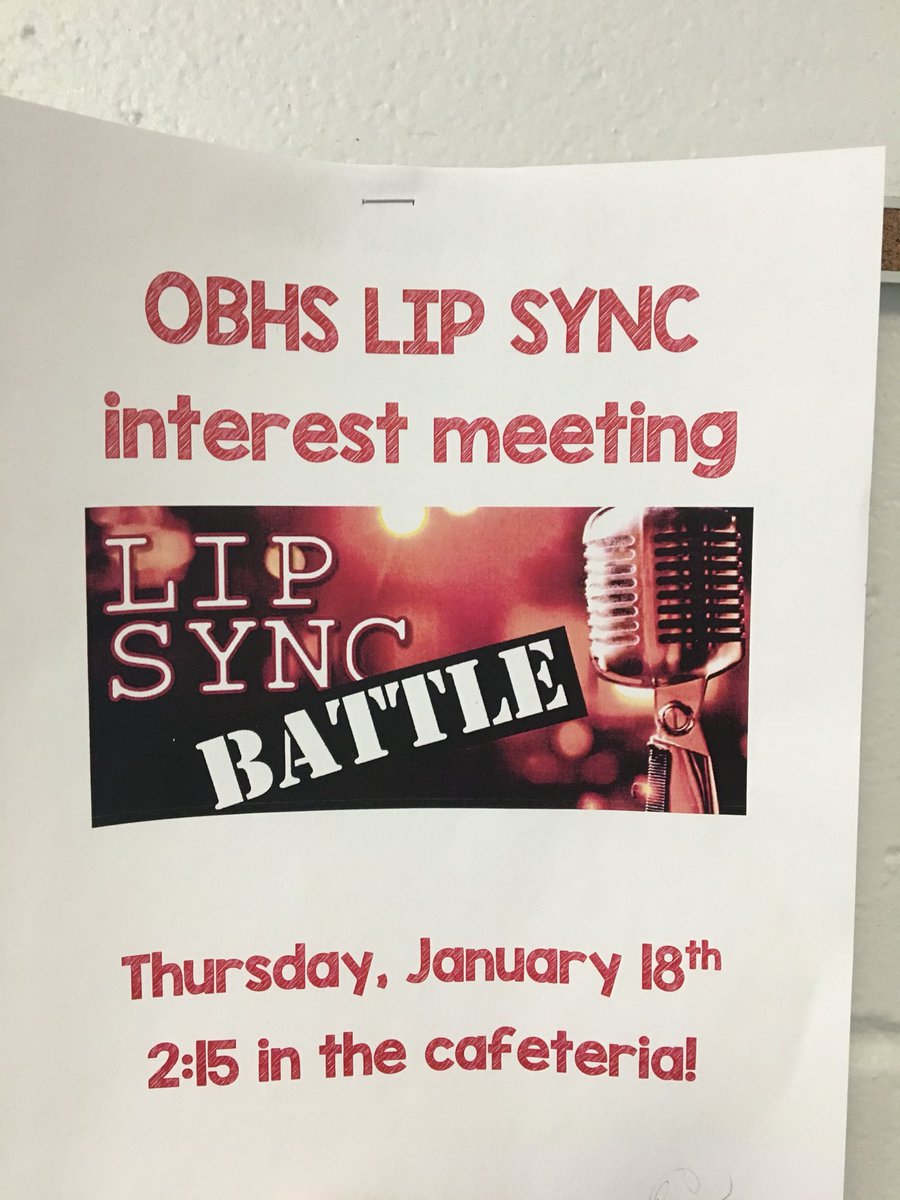 OBHS Class Of 2019 (@obhsclassof2019) on Twitter photo The Lip Sync Battle is upon us!!!! Interested?! See us tomorrow!! <a href="/OBHSSENATE/">OB Student Senate</a> <a href="/OBHSClassOf2019/">OBHS Class Of 2019</a> <a href="/OBHSClassof2018/">OBHS Class of 2018</a> <a href="/OBHS2020/">OBHS Class of 2020</a> <a href="/OBHSClassof2021/">OBHS Class of 2021</a> The Lip Sync Battle is upon us!!!! Interested?! See us tomorrow!! <a href="/OBHSSENATE/">OB Student Senate</a> <a href="/OBHSClassOf2019/">OBHS Class Of 2019</a> <a href="/OBHSClassof2018/">OBHS Class of 2018</a> <a href="/OBHS2020/">OBHS Class of 2020</a> <a href="/OBHSClassof2021/">OBHS Class of 2021</a>