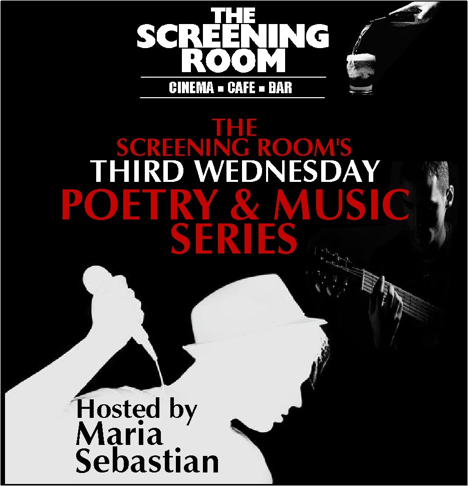 Tonight. Wed Jan 17th. 7:30pm POETRY &amp; MUSIC SERIES  Hosted by MARIA SEBASTIAN.  Poetry, spoken word, and music open mic. $3 cover  screeningroom.net Boulevard Mall in Amherst <a href="/BoulevardMall/">Boulevard Mall</a>
