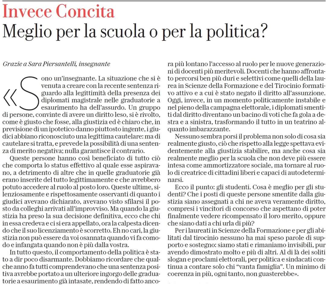 Ilaria32037680's tweet photo. #lascuolachemerito non è un ammortizzatore sociale.
#sialmerito #noSanatoria https://t.co/dxvA4A2Gml