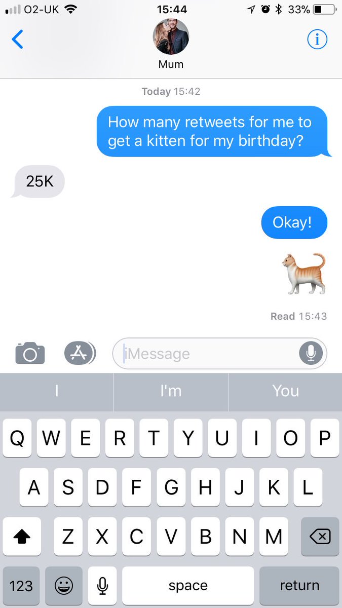 FreyaMackenziee's tweet photo. Guys Help! My mum says if I get 25k retweets I can get a kitten for my birthday. Please please help me get a kitten and retweet this! 💙💙 https://t.co/abnL4gkbSr