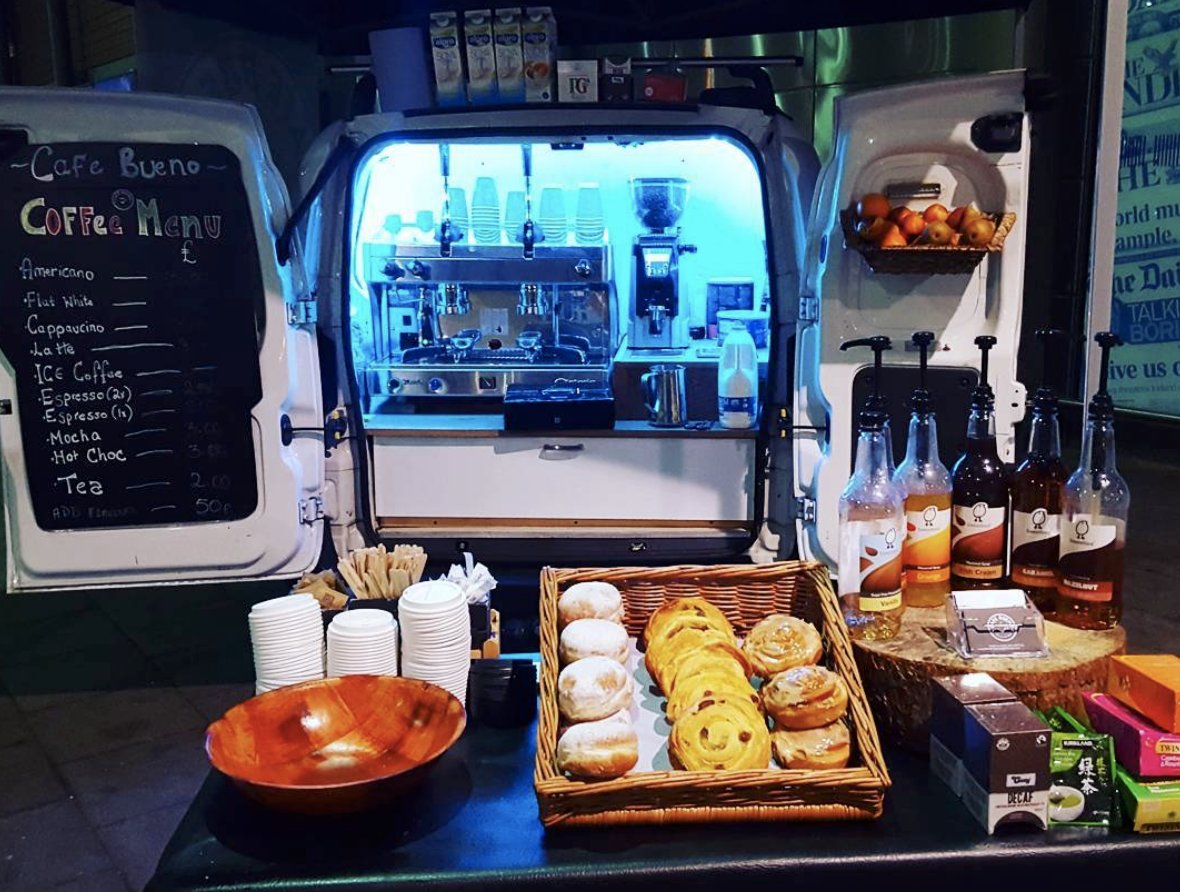 All this week and next week, check out <a href="/cafebuenosp/">CAFE BUENO</a> at <a href="/TfL/">TfL</a> North Greenwich station, for your daily coffee hit from 7-10am #coffee #onthego #northgreenwich #London