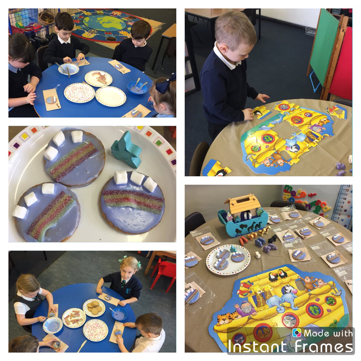 whitdale_ps's tweet photo. P1F responding to the story of Noah's Ark. Mrs Foy is asking you to tell your grown ups why God put the 🌈 in the sky. #extendingthelearning https://t.co/bEpyiv9kup