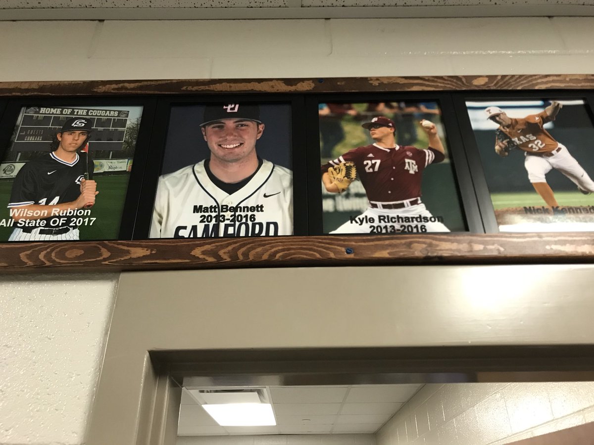 New additions to the @baseballcshs Wall today!  #traditionofchampions