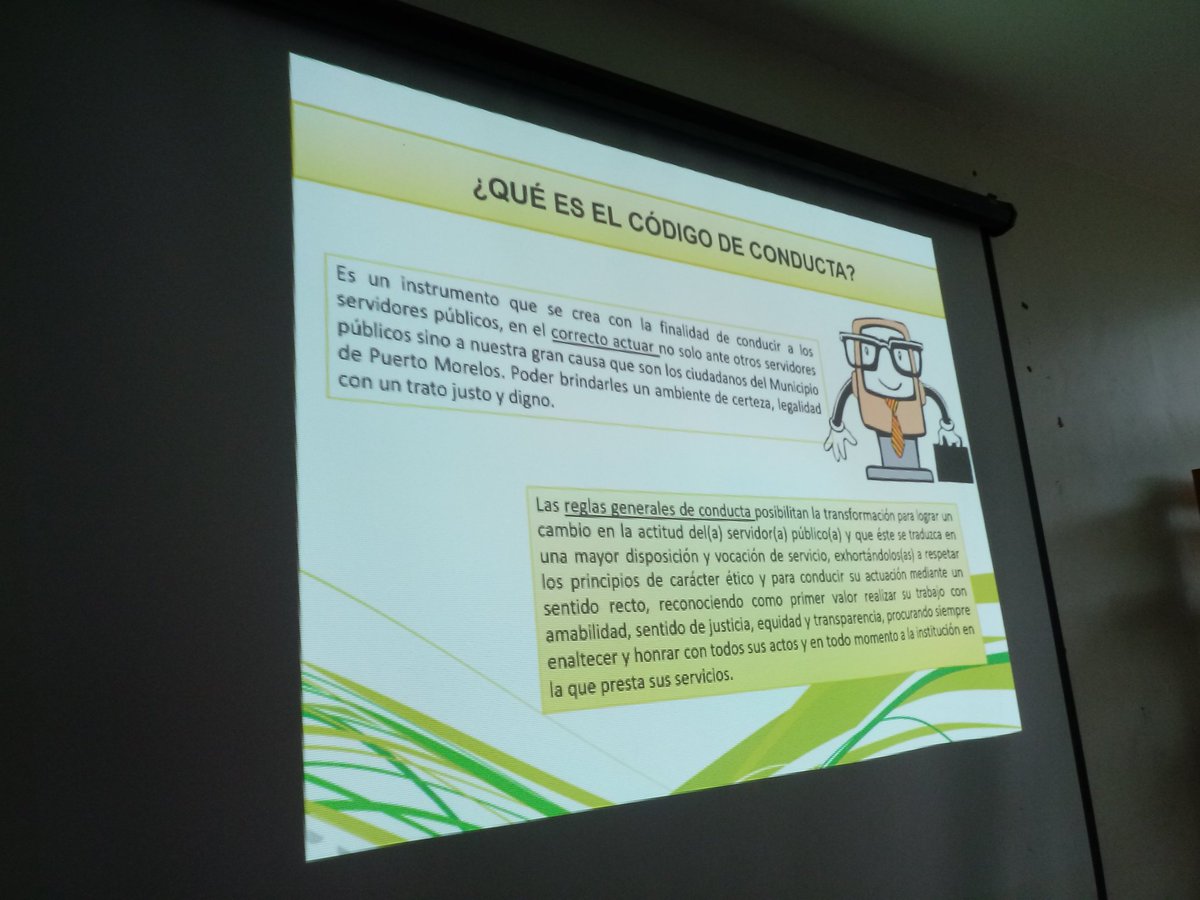 #38ReglasGeneralesDeConducta  tenemos los #ServidoresPúblicos del <a href="/PtoMorelosAyto/">Ayto. Puerto Morelos</a> #QuintanaRoo @LFpuertomorelos <a href="/PoroMedina/">Moyses Medina Cahuic</a> @ICCALPMORELOS <a href="/solangeconchaa/">Sol Concha</a> <a href="/DIANELALORIA/">DIANELA LORIA</a> <a href="/iapqroo/">IAPQROO</a> <a href="/leonpres/">leon lizarraga</a> <a href="/licsergiochago/">Sergio Chalé Gómez</a> <a href="/JOSEMAN57767421/">JOSÉ MANUEL GUZMÁN RÍOS</a>