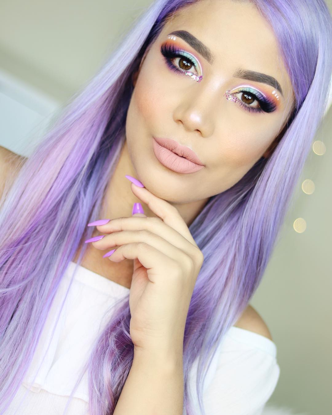 Arctic Fox Hair Color on Twitter: "We love a frosty lavender! 💜 This shade  was created using a Periwinkle base with a dash of Virgin Pink and a Purple  Rain! (IG: glambygerys)