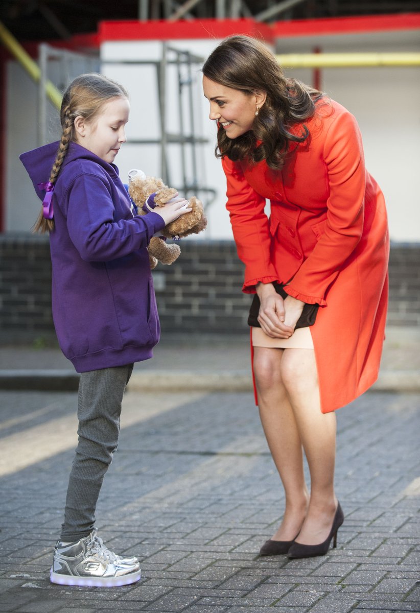 After 5 years of incredible fundraising the Premier Inn Clinical Building is here. It's the #homeawayfromhome built by YOU and opened today by HRH the Duchess of Cambridge, who was handed a pair of cuddly toys ( Bernard &amp; Wendy) from 9-year-old Ava, a patient at GOSH. 💜