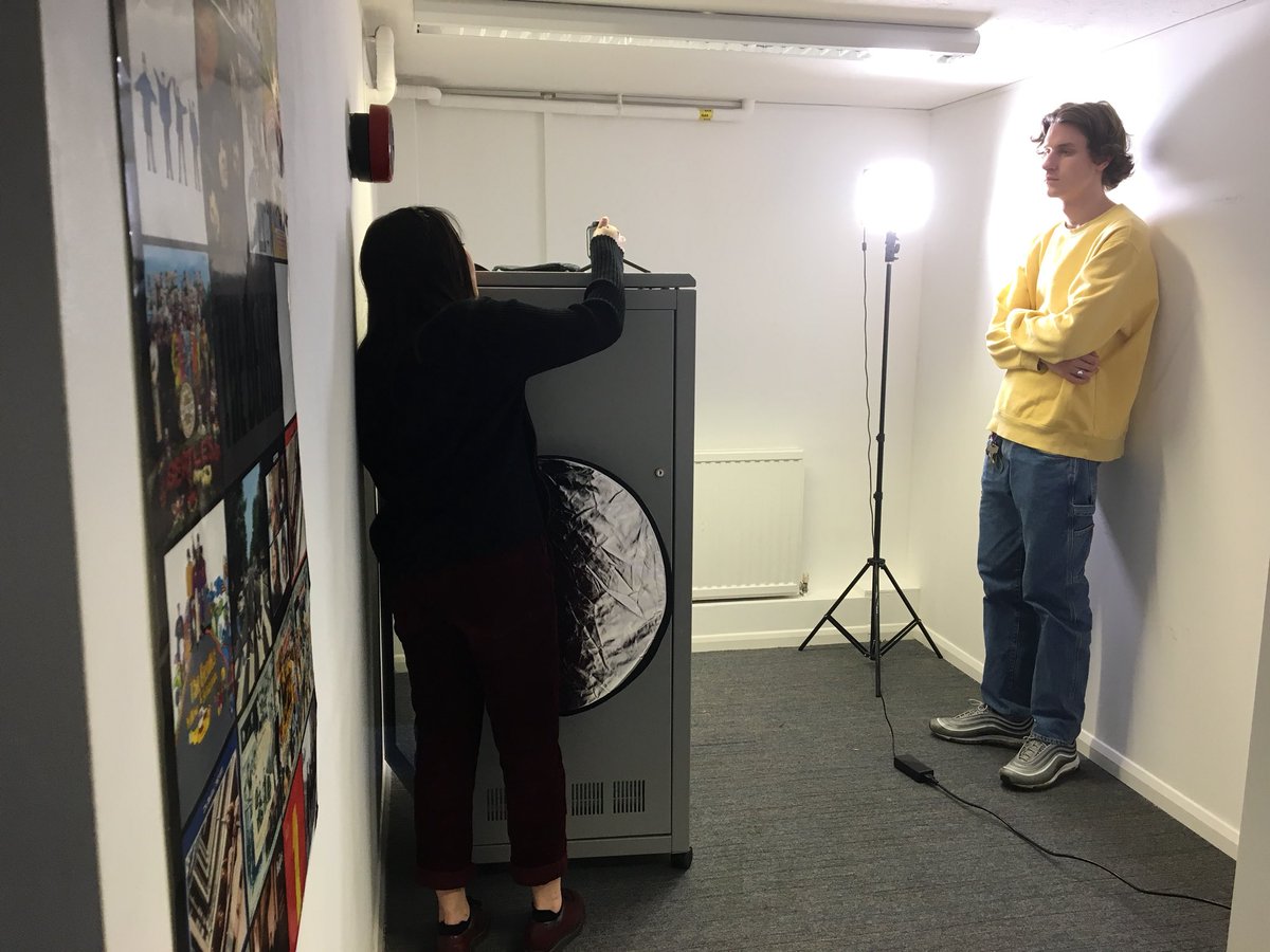 CambridgeLeader's tweet image. Students learn about three point lighting and working with actors in preparation for a promotional video shoot next week. #learningbycreating