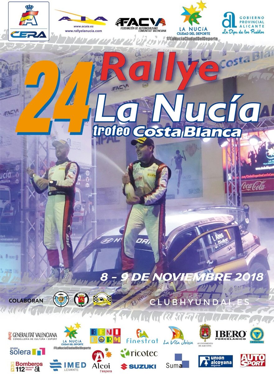 Presentando @feriademadrid  #FITUR2018 el cartel del <a href="/rallyelanucia/">Rallye La Nucía</a> 2018 con los ganadores de 2017 @aresracing03 #JosePintor  <a href="/HyundaiEsp/">Hyundai España</a>