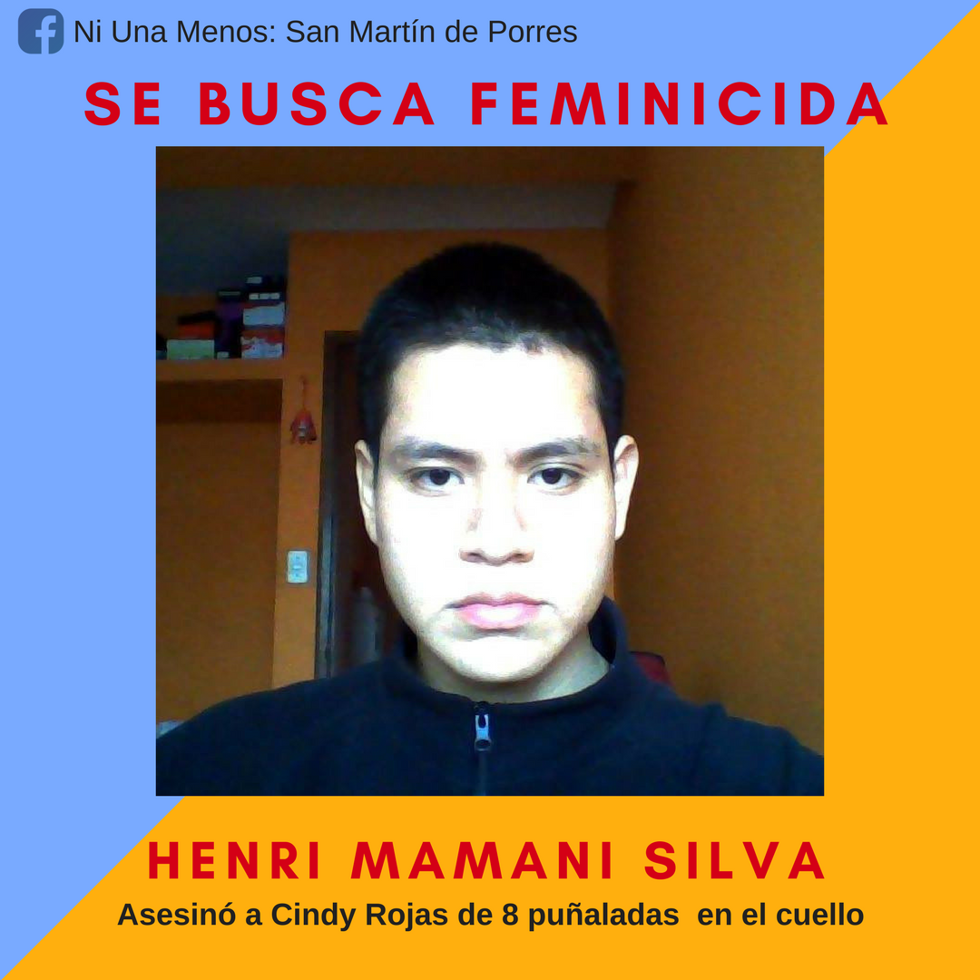 ruraysmp's tweet photo. #ALERTA #DIFUNDIR Henry Mamani Silva asesinó a su pareja Cindy Rojas de 8 puñaladas en el cuello, porque ella descubrió que él le era infiel. Cindy era madre de dos menores, ahora Henry sigue como NO HABIDO y LO ESTAMOS BUSCANDO. Exigimos justicia para Cindy. #NosEstánMatando https://t.co/8fHRGqDxXI