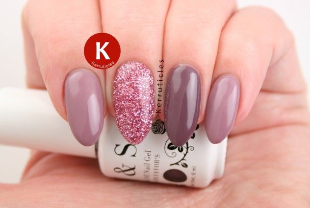 Kerruticles's tweet image. Purple gel nails with glitter using Y&amp;amp;S 059, Bluesky 63921, and @NYK1Secrets glitter ckerr.net/2FKHZQl #glitternails #purplenails #gelpolish