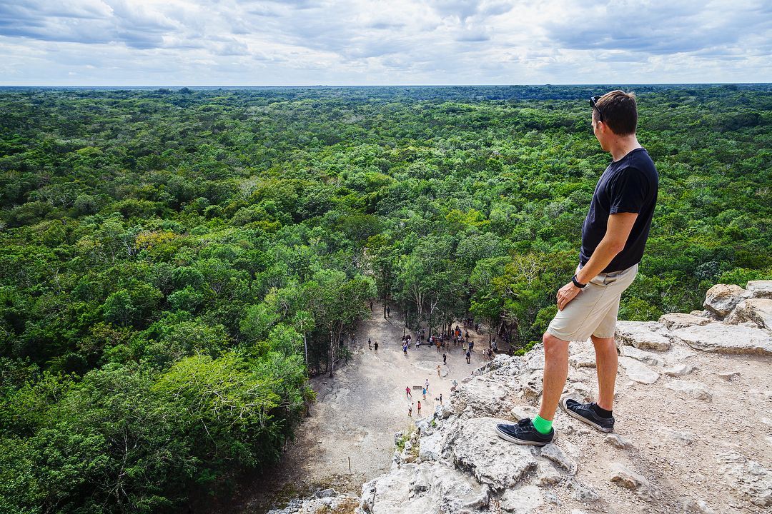 XCExpedition's tweet photo. Climbing the 120 steps of the #Ixmoja pyramid is demanding but the view is 100% worth it.๐ #SpringBreakCancun https://t.co/sQObxS6E2E