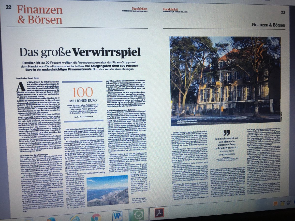 lmn80's tweet image. Morgen exklusiv @handelsblatt:  Schwere Krise bei Vermögensverwaltern von #Picam #Piccor #Piccox (300 Mio. €) +++ Rückzahlungen stocken +++ Staatsanwaltschaft ermittelt +++ ein Schweizer in Gibraltar soll Schuld sein. #Finanzskandale #Geldanlage