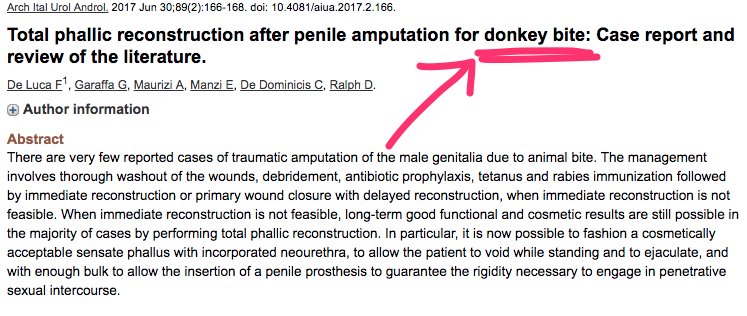MedCrisis's tweet image. Sometimes ENTIRELY LEGITIMATE PubMed searching for radial artery-related information can dangle before you, a miraculous tale told in two images
#donkeyfirst #radialsecond