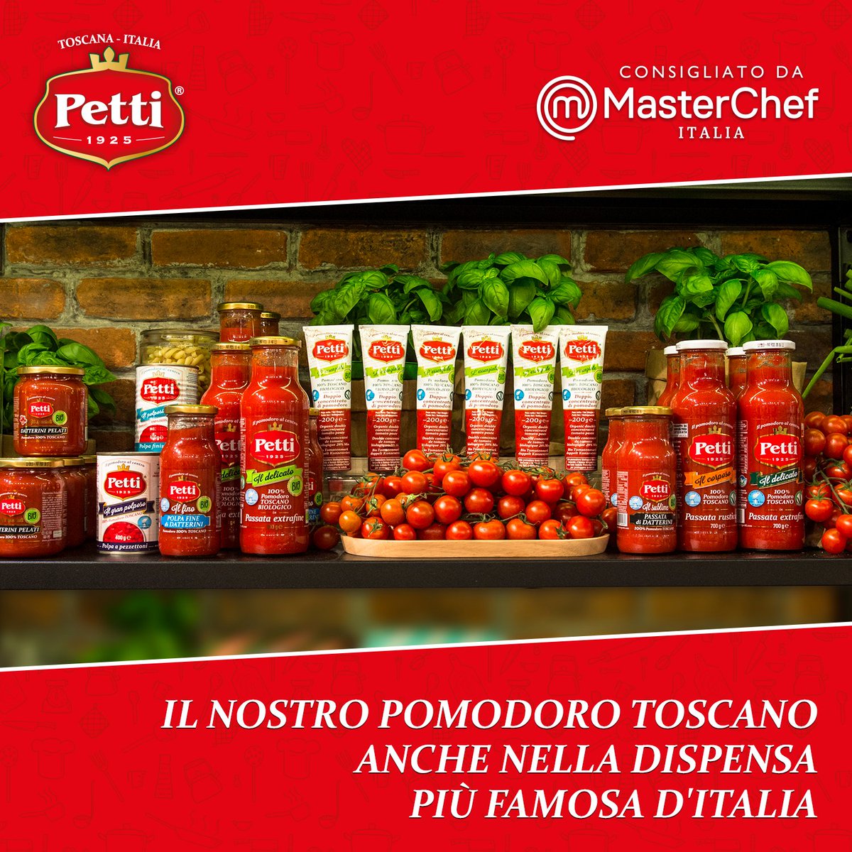 Nella dispensa di #MasterChefIt gli ingredienti sono pronti! 🍴🍲
Petti c'è e vi aspetta ogni giovedì! 🍅🍅🍅