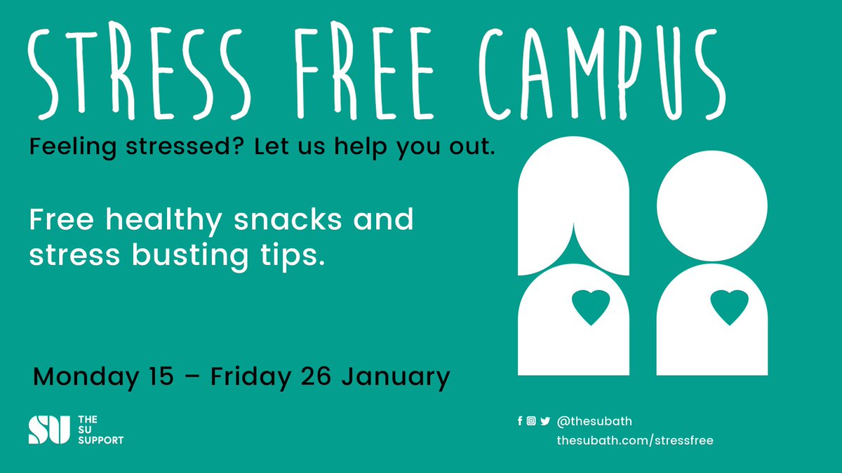 thesubath's tweet photo. Some of our stress busting tips for exam season include: regular exercise, making time for the things you love &amp; getting a good night's sleep. Find out more on @subathcommunity blog. 🤗🏃‍♂️💤 #stressfreecampus #wellbeing https://t.co/6BAAbDL6Sp https://t.co/XqgT8P4wrF