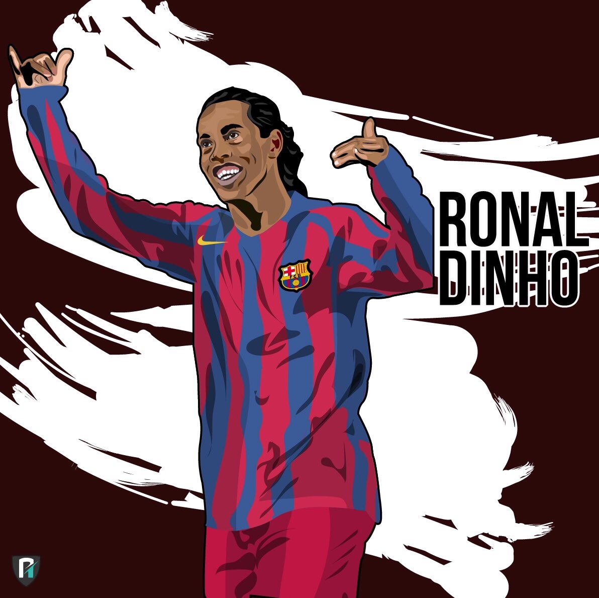 JavierBizarro_'s tweet photo. “Aprendí todo sobre la vida con una pelota en mis pies” – Ronaldinho Gaúcho. 🇧🇷

¡Gracias por la todo, Dinho! ✨

#Ronaldinho #R10 #Brazil #illustration #Illustrator #futbol https://t.co/f0AVkxH8zG