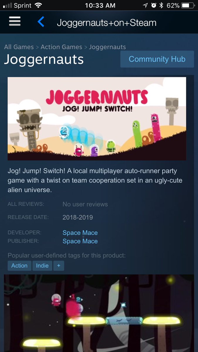 JonAndJonva's tweet photo. Congrats to Joggernauts for getting their game on Steam! Support their game! It's crazy fun! @SpaceMaceGames Can't wait to play again!!! https://t.co/ShK10MtjGi