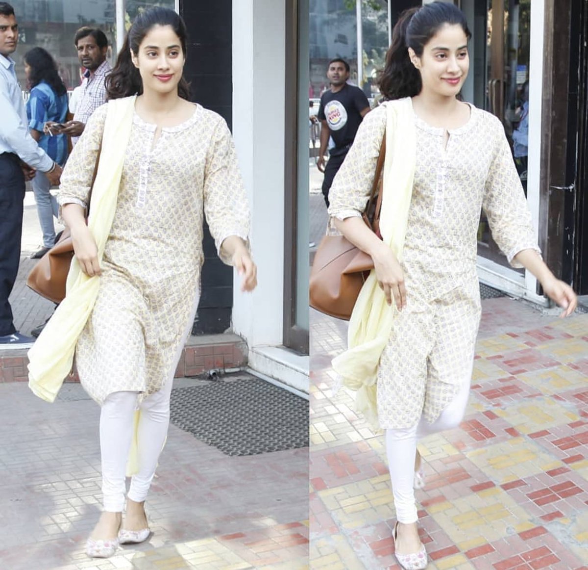 fanollywood's tweet photo. #JahnviKapoor looks cute in suit. https://t.co/2TbaofGYAa