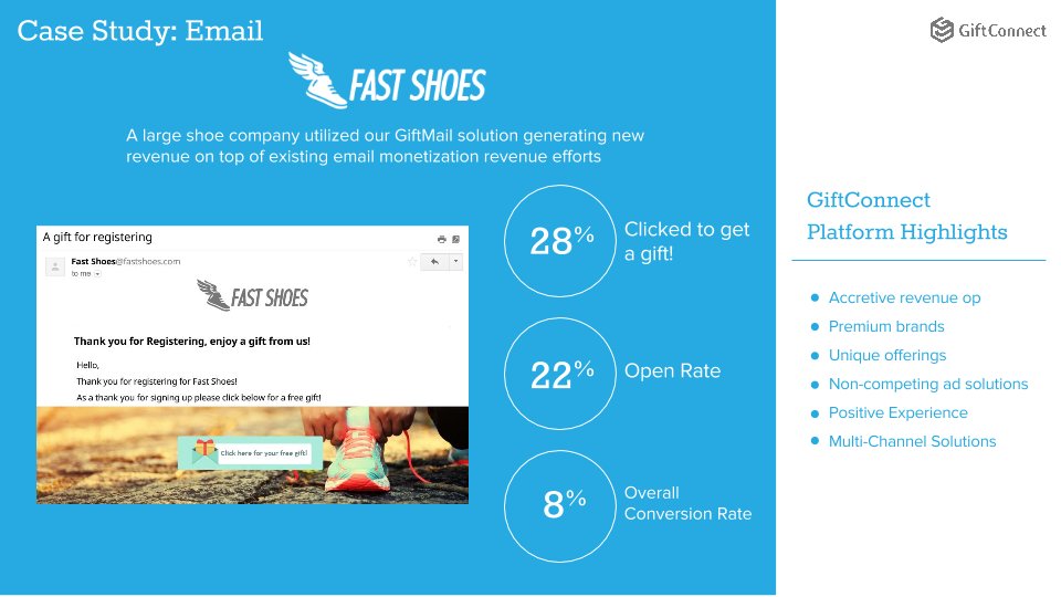 GiftConnect_'s tweet image. Check out our #Email case study generate new #revenue on top of existing email monetization efforts. #giftzing