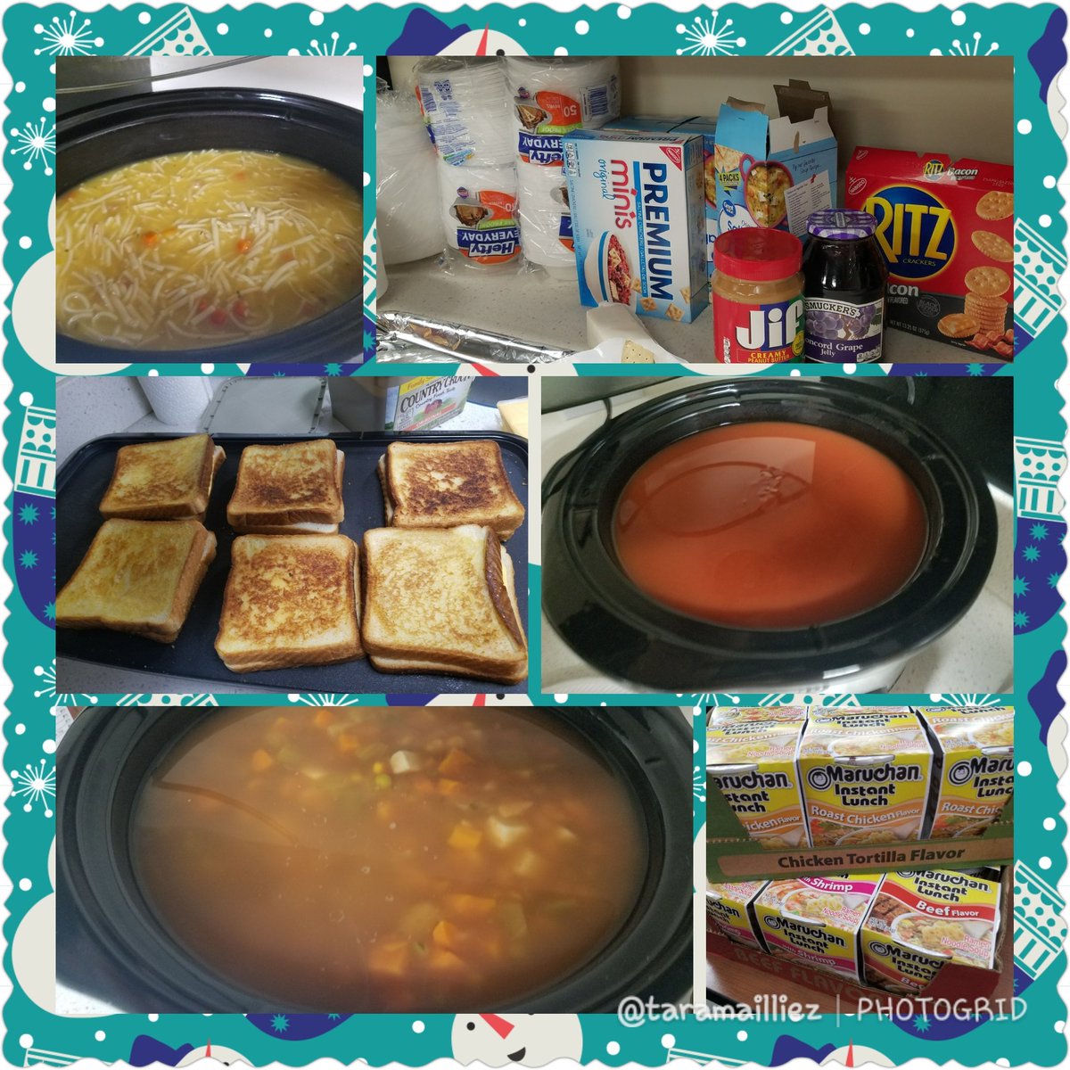 Tara Leigh Mailliez (@taramailliez) on Twitter photo We are very thankful 
@ #0134 for our hardworking dedicated associates that made it in to work today!
Everyone enjoying tomato, veggie, or chicken noodle with hot grilled cheese or PB&J
 #articstorm2018
❄☃🌬🍲🍪🍞 We are very thankful 
@ #0134 for our hardworking dedicated associates that made it in to work today!
Everyone enjoying tomato, veggie, or chicken noodle with hot grilled cheese or PB&J
 #articstorm2018
❄☃🌬🍲🍪🍞
