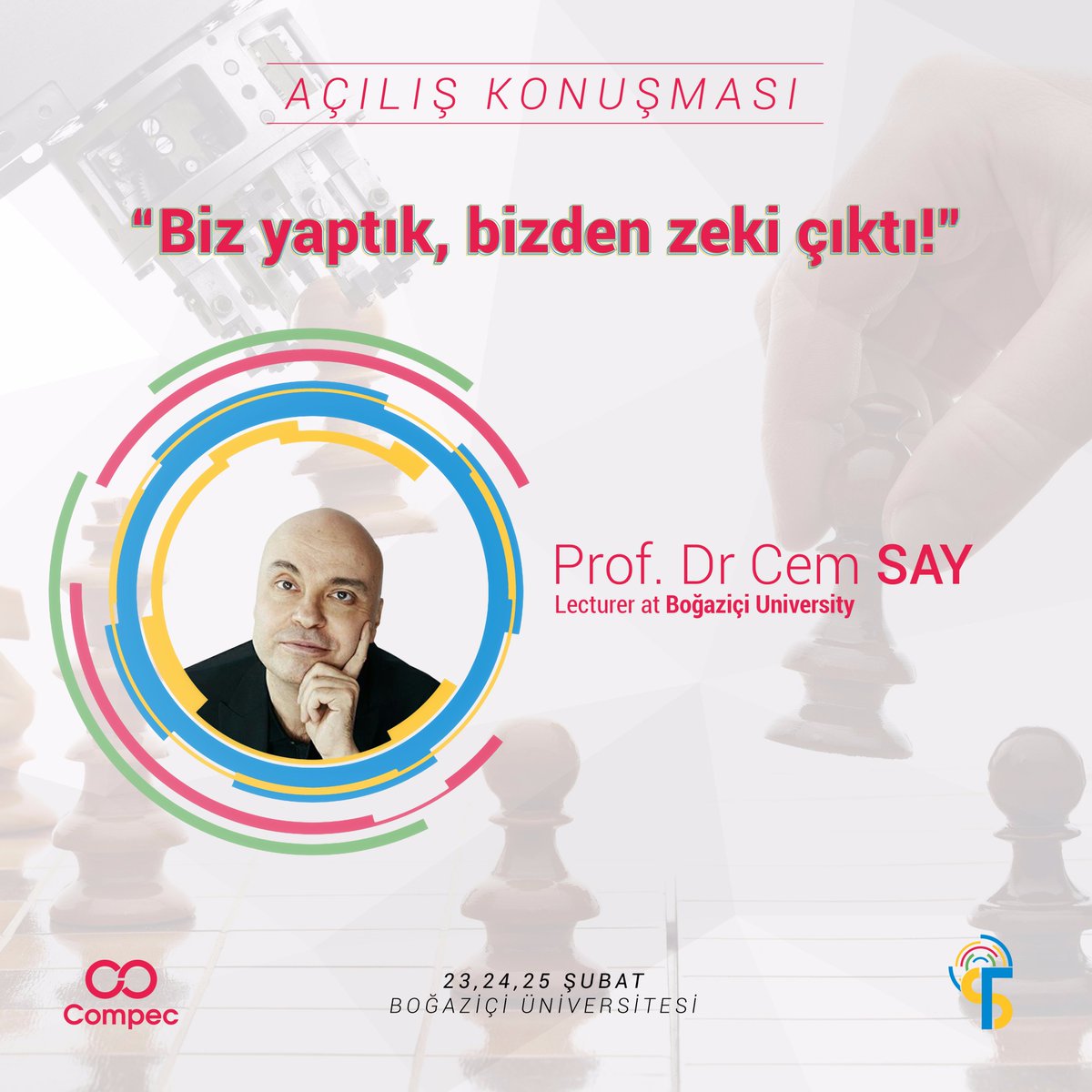 BounTechsummit's tweet image. Dört saatte kendi kendine satranç öğrenmeyi başaran AlphaZero insanları rakip olarak görmüyor, Dünya&apos;nın en güçlü satranç motoru olan StockFish&apos;i yenmesini biliyor. Yapay zeka ve derin öğrenme gücünü nereden alıyor? Gelecekte bizi neler bekliyor? @say_cem #bountechsummit #compec