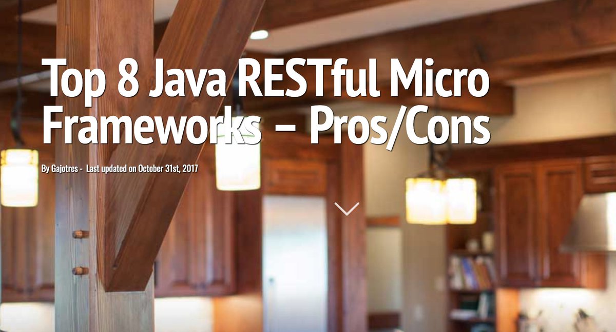 java's tweet image. Some of the best available #Java RESTful micro frameworks.

gajotres.net/best-available…