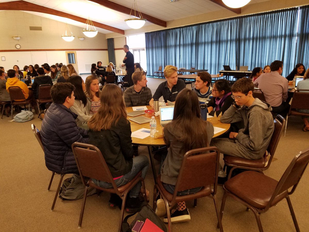 MBHS Student Senate Members developing SMART goals to present to the MBHS Staff... incredible kids!