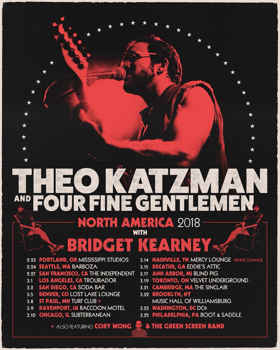 STUPIDLY excited to be joining some of my very favorite musicians for this US tour!!! @theokatzman #dreamscometrue ✨✨✨