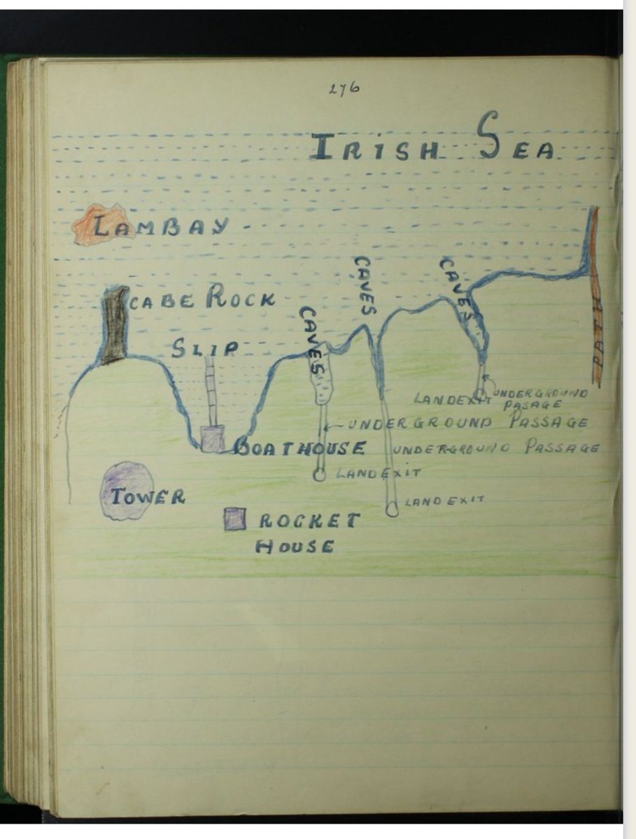 Smuggling in Folklore , between 1937-38 @duchas_ie helped Irish schoolchildren collect 250K stories of Irish Folklore , one example detailed the history of smuggling in Portrane and Rush #Dublin . A helpful map was included for posterity.