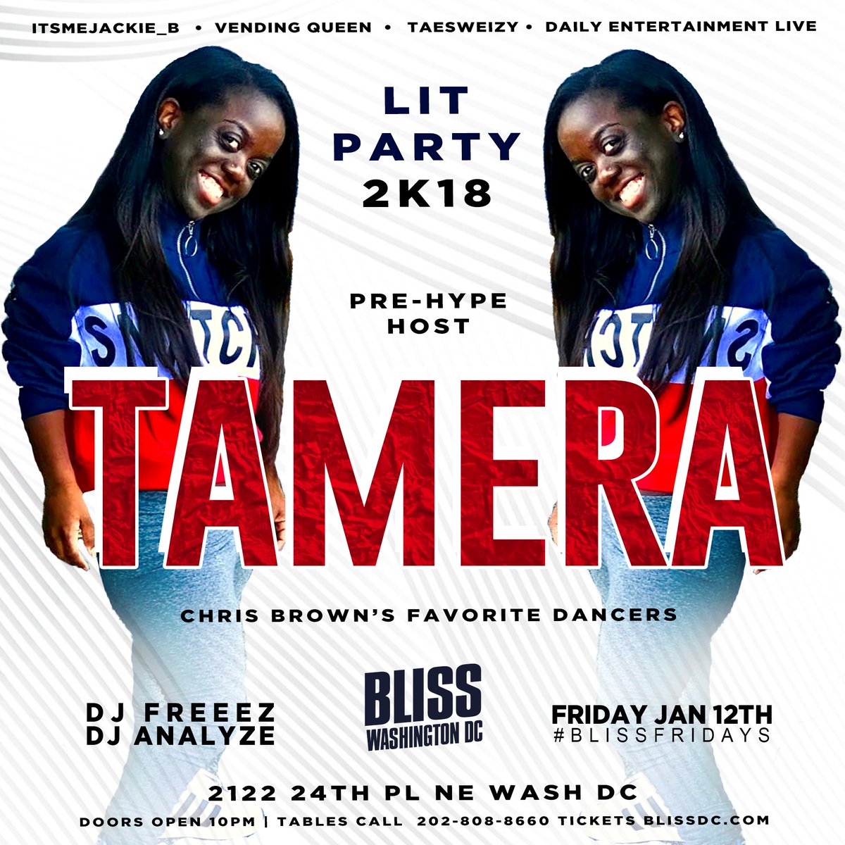 DMVPartyPlug's tweet photo. [01/12] Tamera + Pastor Troy Hosting #BlissFridays. Tickets Here: https://t.co/gKQDE0QB36 https://t.co/29HkkAbkRw