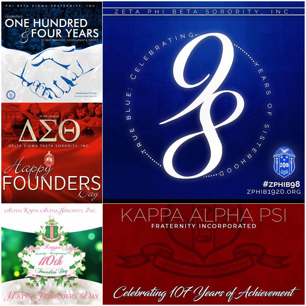Congratulations to all of the NPHC organizations that celebrated their Founders' Day this month!