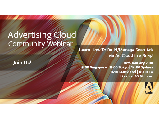AdobeExpCare's tweet photo. The #Webinar starts in 10 minutes! Join us directly at - https://t.co/QOWfC8ljSz
#Snapchat #Advertising #AdobeAdvertising #AdvertisingCloud #smm @AdobeAdCloud #tubemogul https://t.co/suzHHmNGyl