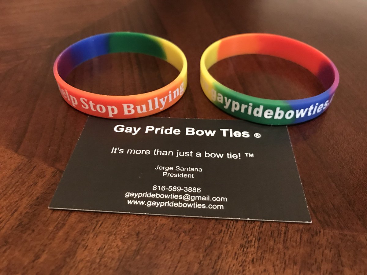 shelcarter17's tweet photo. Just received my bracelets from @gaypridebowties Thank you so much! https://t.co/QF4Do5Le5P