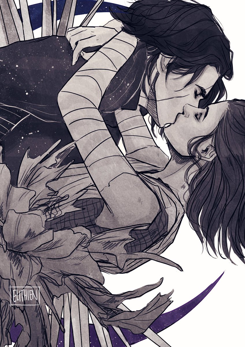 elithienart's tweet photo. Another commission complete! Really enjoyed doing this one even tho it was such a feat to do #reylo #starwars #thelastjedi https://t.co/SK63q7jO8S