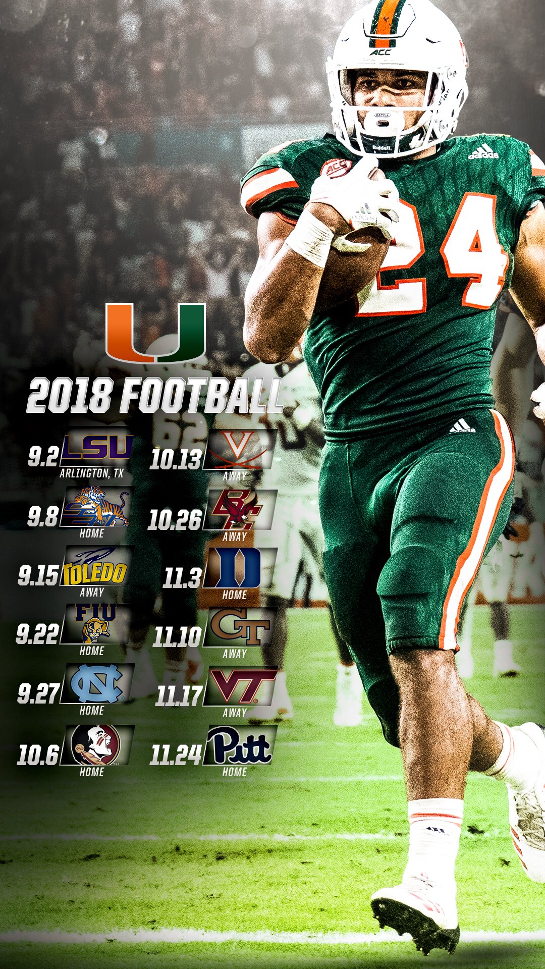 Another iPhone wallpaper  rMiamiHurricanes