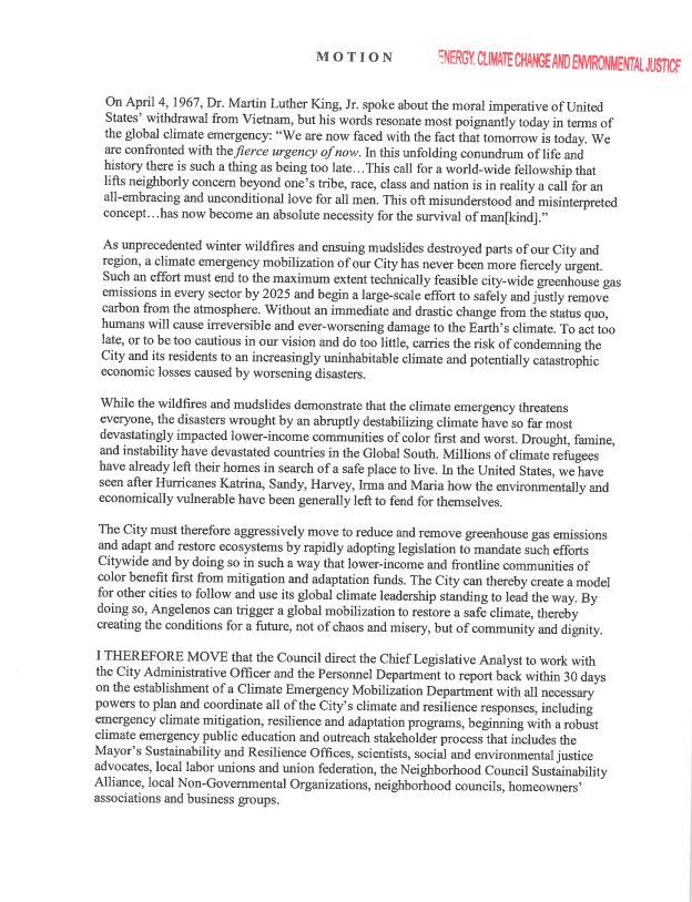 AndyShrader's tweet photo. LA City Councilmembers @PaulKoretzCD5 and @BobBlumenfield introduce motions today calling for historic, first-in-the-world climate emergency mobilization department. #TheClimateMobilization, @billmckibben, @NaomiAKlein, #ThomasFire, #CreekFire, #SkirballFire https://t.co/dTTp3933Zy