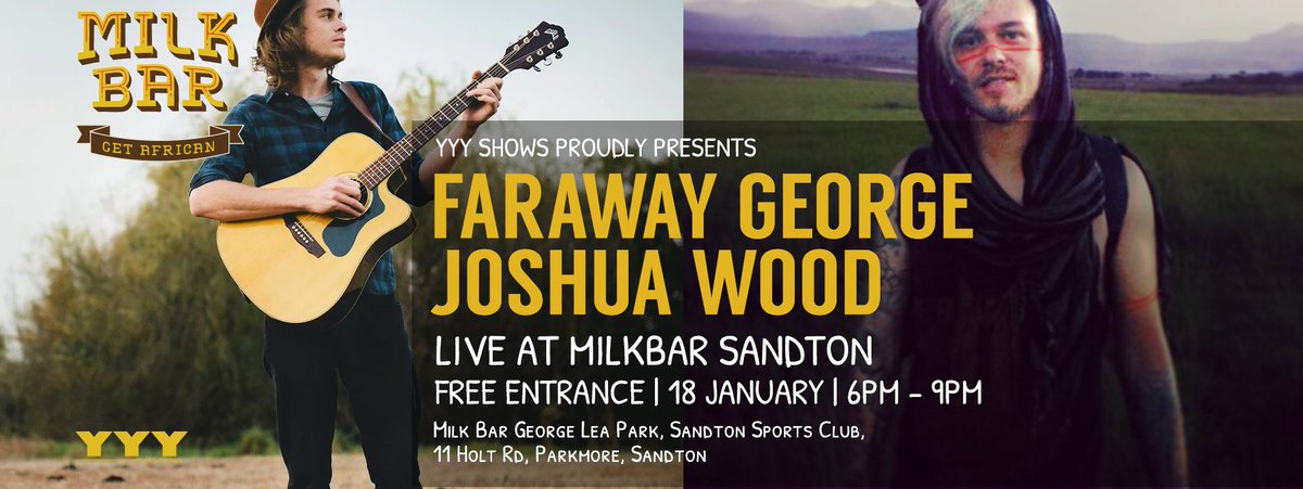 We have a treat for you this Thursday the 18th, Far Away George and Joshua Wood will be spoiling your ears while you enjoy some breath taking food and drinks at Milkbar George Lee Park.