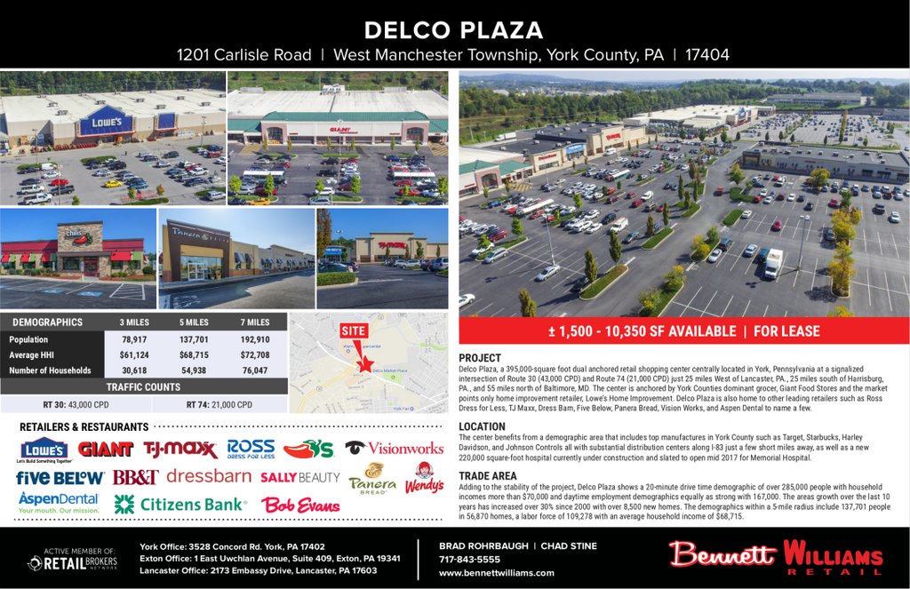 Brad Rohrbaugh On Twitter Delco Plaza For Lease Join Giant