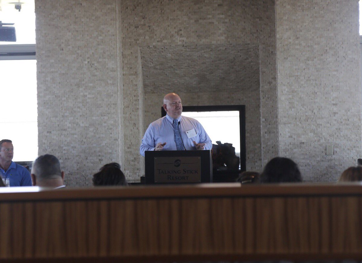 MCORCollege's tweet image. Learning about how the Arizona Office of Economic Opportunity is working to ensure Arizona’s workforce has the soft skills they need at today’s #VHRA @AZLTAnews luncheon! #azworkforce #softskills