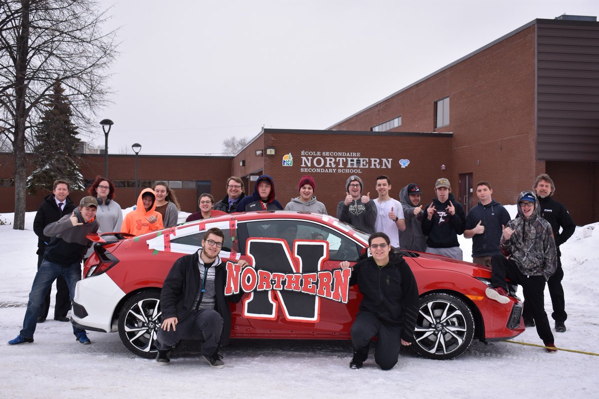 NSS_Stars's tweet photo. We are SUPER excited to announce that @HondaCanadaMfg has donated a 2018 Honda Civic Si and two turbo-charged engines to our school.  Our students will benefit greatly. THANK YOU! More here: https://t.co/oYqFW0IqLd #hondagivesback #nearnorthunited @NearNorthSchool https://t.co/v9w2fQ74fX