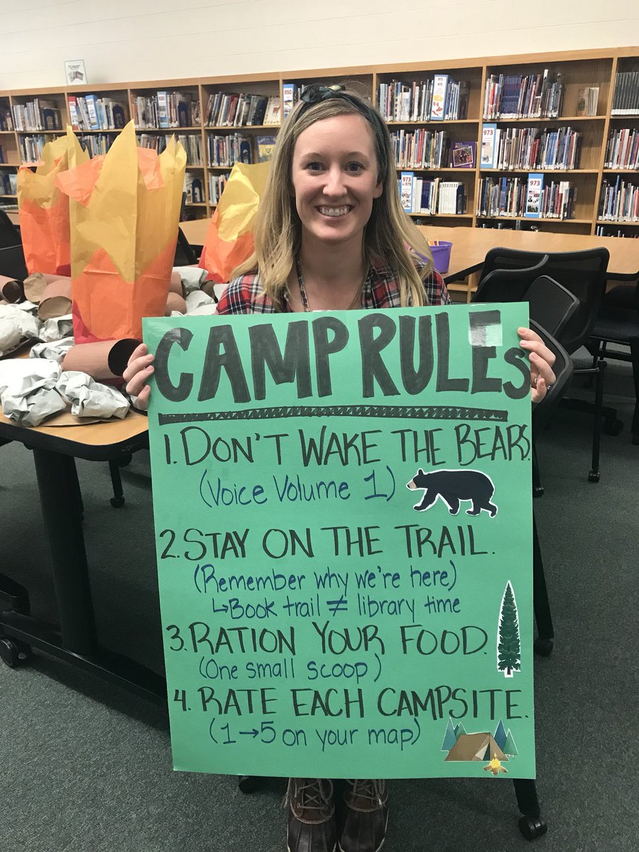 morgantberry's tweet photo. Go big with your theme to excite young readers! #booktrail #5thisfun #hikinginthelibrary https://t.co/7rlXlm0u4g