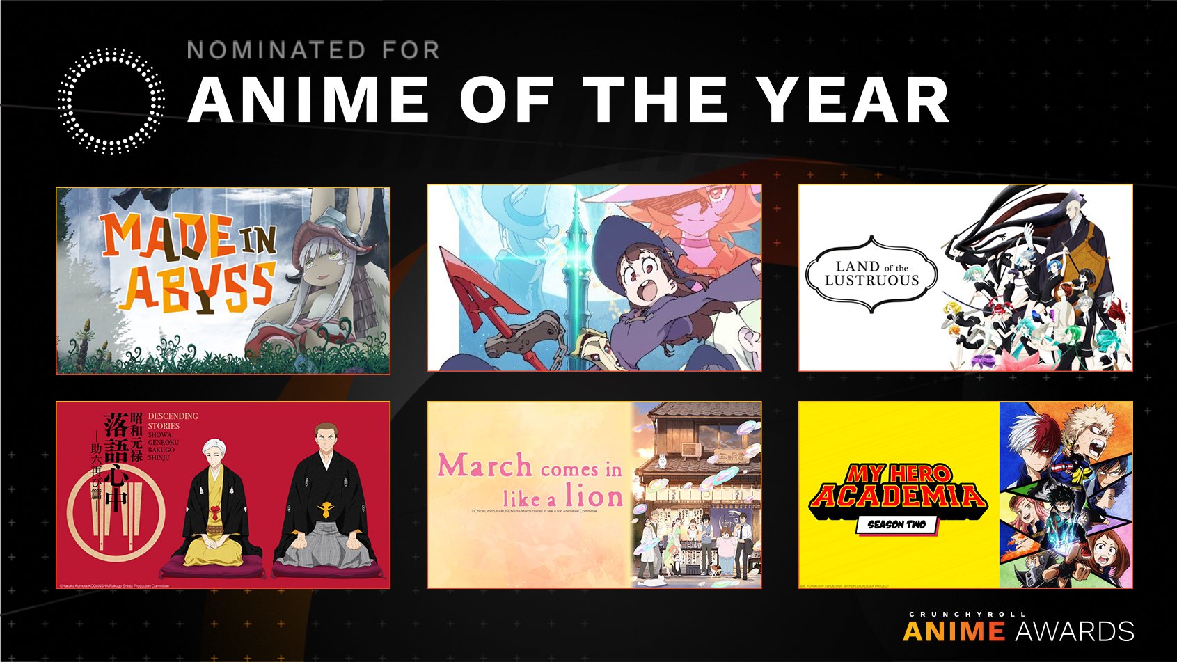 Crunchyroll - Please welcome The Anime Awards nominees for “Anime of the  year”! Vote for your favorite starting on February 5th ⭐️