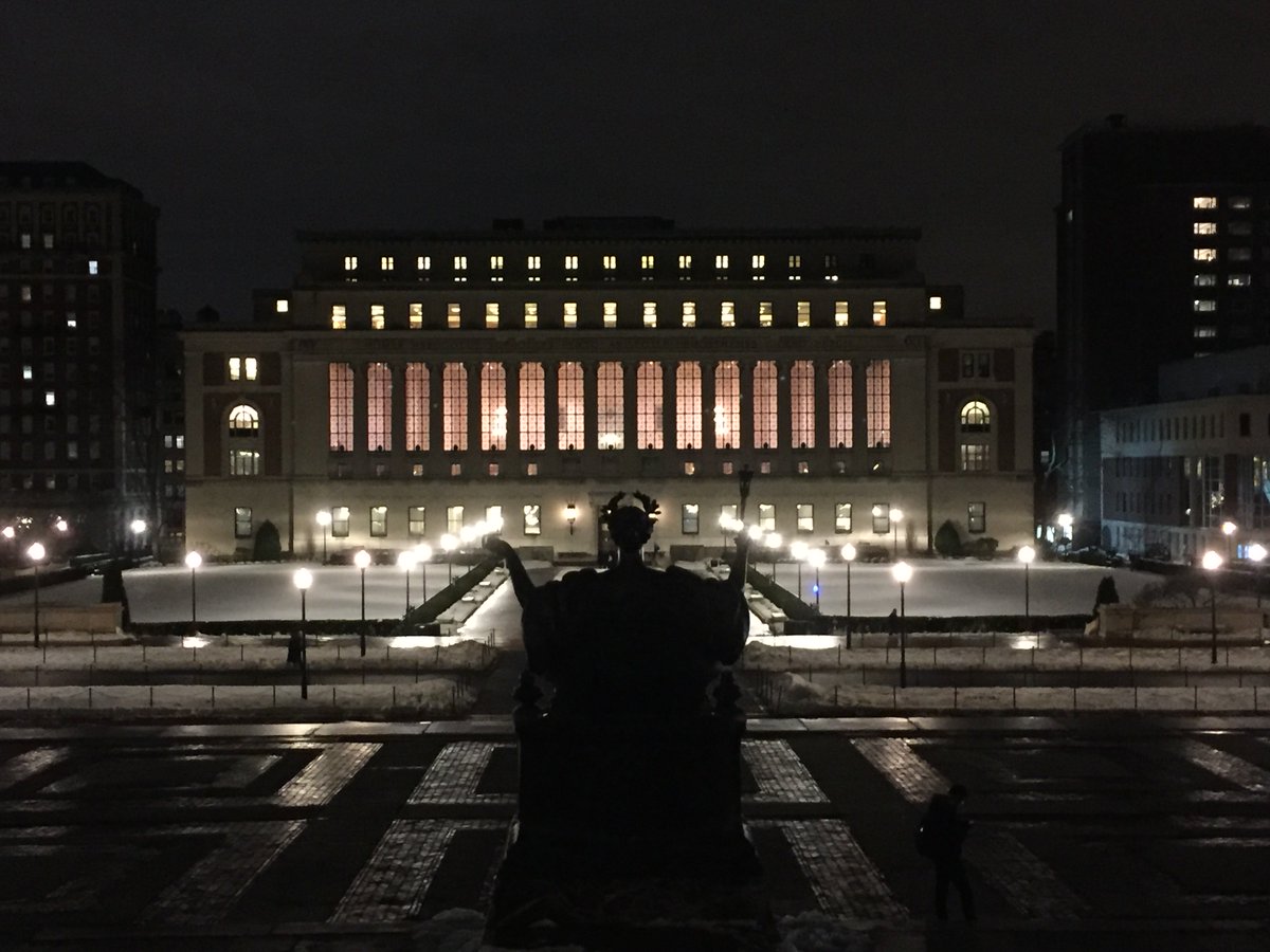 One benefit of teaching a late class <a href="/Columbia/">Columbia University</a> is the view of the campus at night