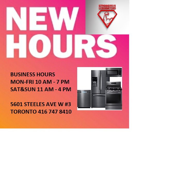 StrongManLiquid's tweet image. STRONGMAN LIQUIDATORS NEW WEEKEND HOURS SAT&amp;amp;SUN 11AM-4PM | 5601 STEELES AVE W #3, TORONTO, ON 416 747 8410
