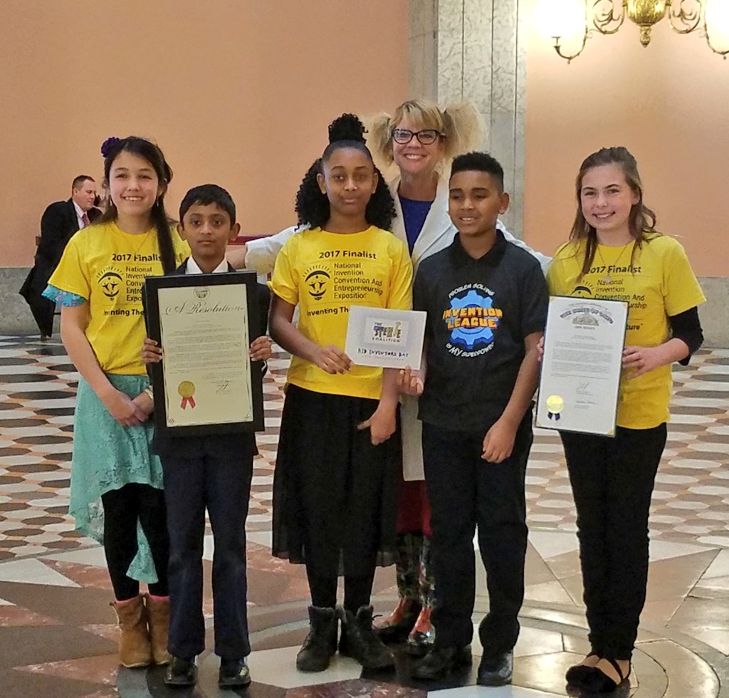 OH #kidinventors at the Stathouse on #KidInventorsDay STEMIECoalition