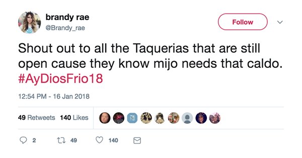 These #AyDiosFrio18 Tweets Show How San Antonio Reacts to Cold Weather ow.ly/WP2q30hQgPB