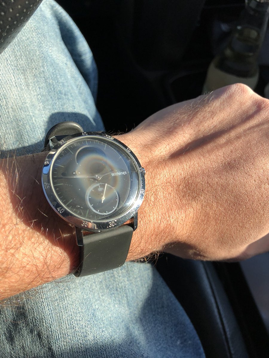 Maxmill43's tweet photo. @AskNokiaHealth I love my watch but it looks like the waterproofing may have failed!!! Can you please help me with this? https://t.co/NJGUgGFYLQ
