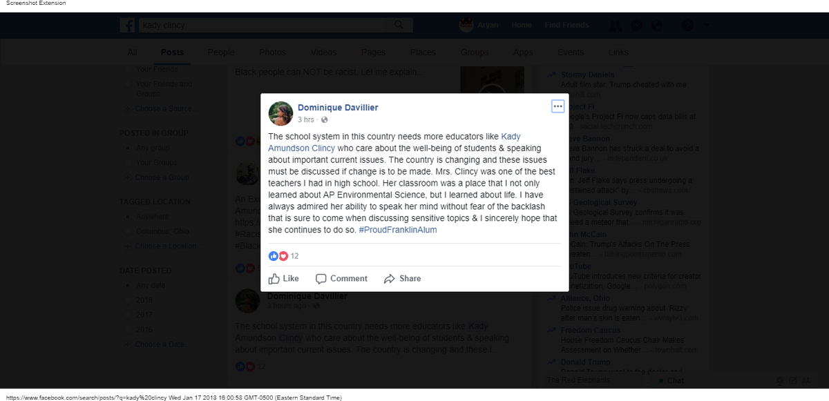 biw0615's tweet photo. kady clincy has always been anti white and shared her views with her students #WednesdayWisdom https://t.co/QTAudYY8Jv