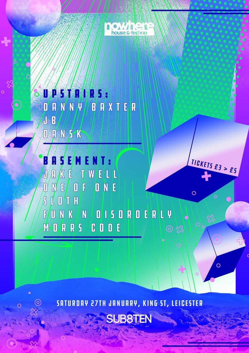 We’re back <a href="/sub8ten/">Sub8ten</a> for our first party of the year... 

Info: fatsoma.com/nowherevents

#Leicester