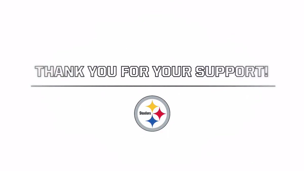For everything you do. Each and every season.  Thank you, #SteelersNation. https://t.co/M0nUTEkGvu